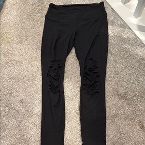 Black Ripped Leggings